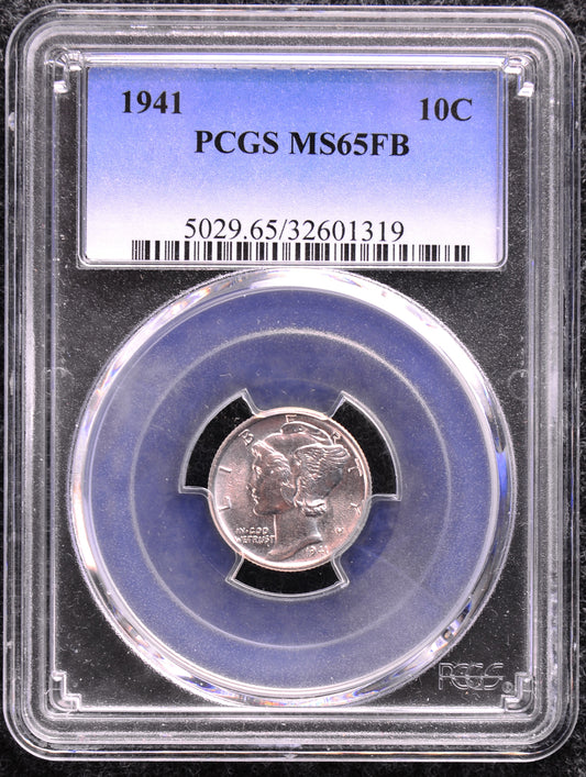 1941 Mercury Dime PCGS MS65FB