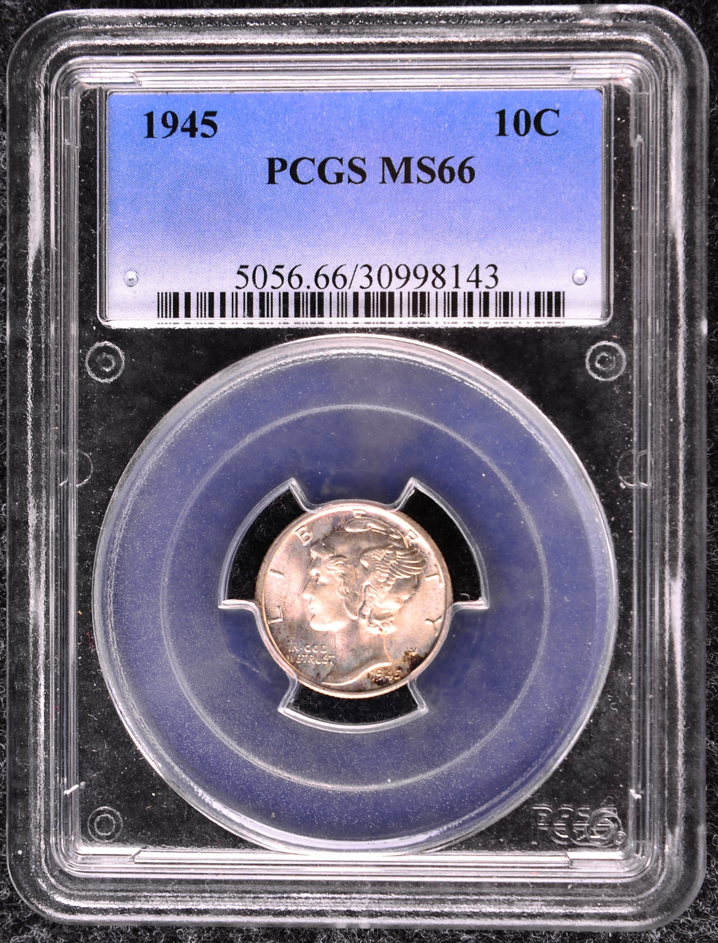 1945 Mercury Dime PCGS MS66 (Almost Full Bands)